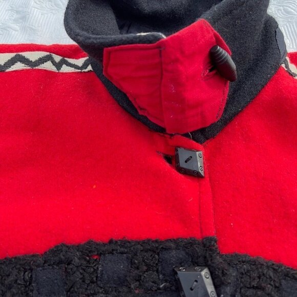 Vintage Coldwater Creek LARGE Southwest Red Wool & Tapestry Boho Jacket/Coat - Picture 6 of 7